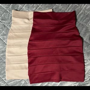 Contoured mini skirt